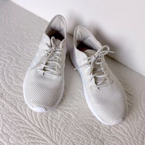 Adidas White & Pink Mesh Sneakers